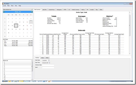 Golden Cheetah Ride Summary with PowerTap Data via Joule Golden Cheetah Ride Summary with PowerTap Data via Joule
