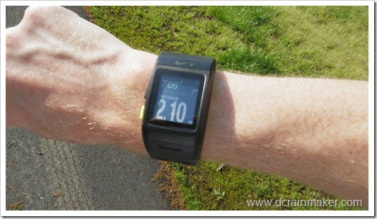 Nike+ GPS Sportwatch while running Nike+ GPS Sportwatch while running
