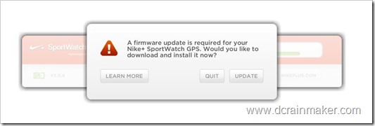 Nike+ GPS Sportwatch Firmware Update Nike+ GPS Sportwatch Firmware Update