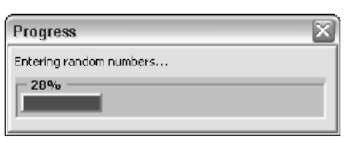 This UserForm functions as a progress indicator for a lengthy macro.