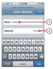 Enter the name of the network.,Tap Security.