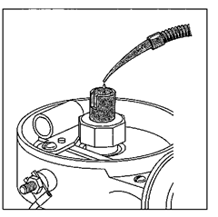 If a wick is present, lubricate the distributor shaft with just a few drops of oil.