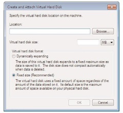 Creating VHDs is much simpler after Windows 7 is installed.