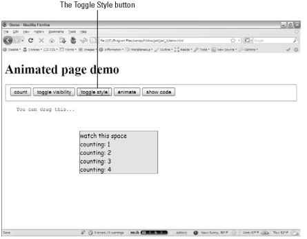 You can dynamically change the appearance of any page element.