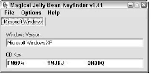 Microsoft Windows XP product key update tool