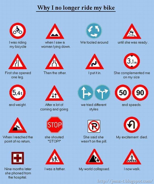 Beautiful and imaginative play on traffic signs