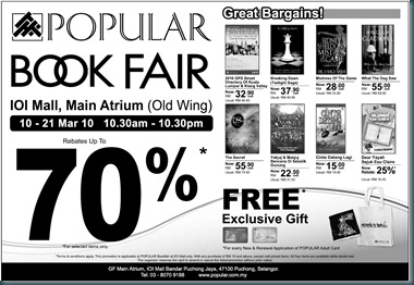 Promotion Malaysia popular-book-fair