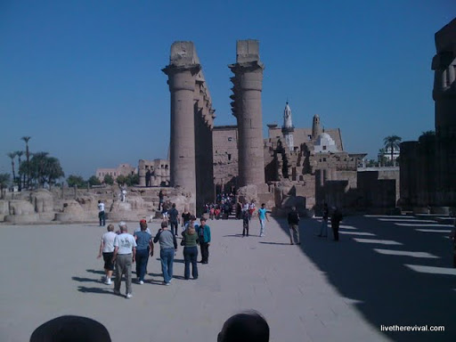 View of Entrance from Inside Luxor Temple