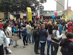Manifestación de trabajadores en las calles de Bogota con motivo del 1 de Mayo