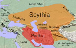 Приблизительная карта Скифии Европейской и Азийской в І тысячелетии до н.э.