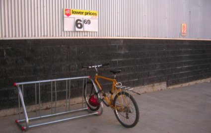 public bike rack in lac la biche alberta