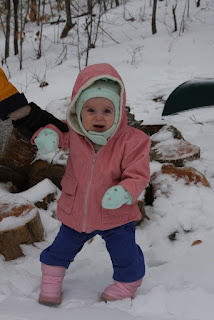 Sloane in the snow.