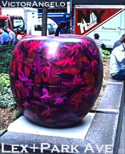 Victor Angelo the big apple New York at Lexington and Park Avenue