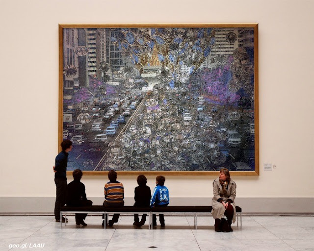 Victor Angelo the City franed paintings museum editions fine arts modern contemporary art