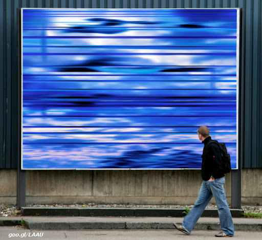 Victor Angelo minimalist painting Speed of Sound in blue