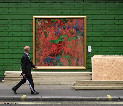 Victor Angelo rapture framed public art display on the street