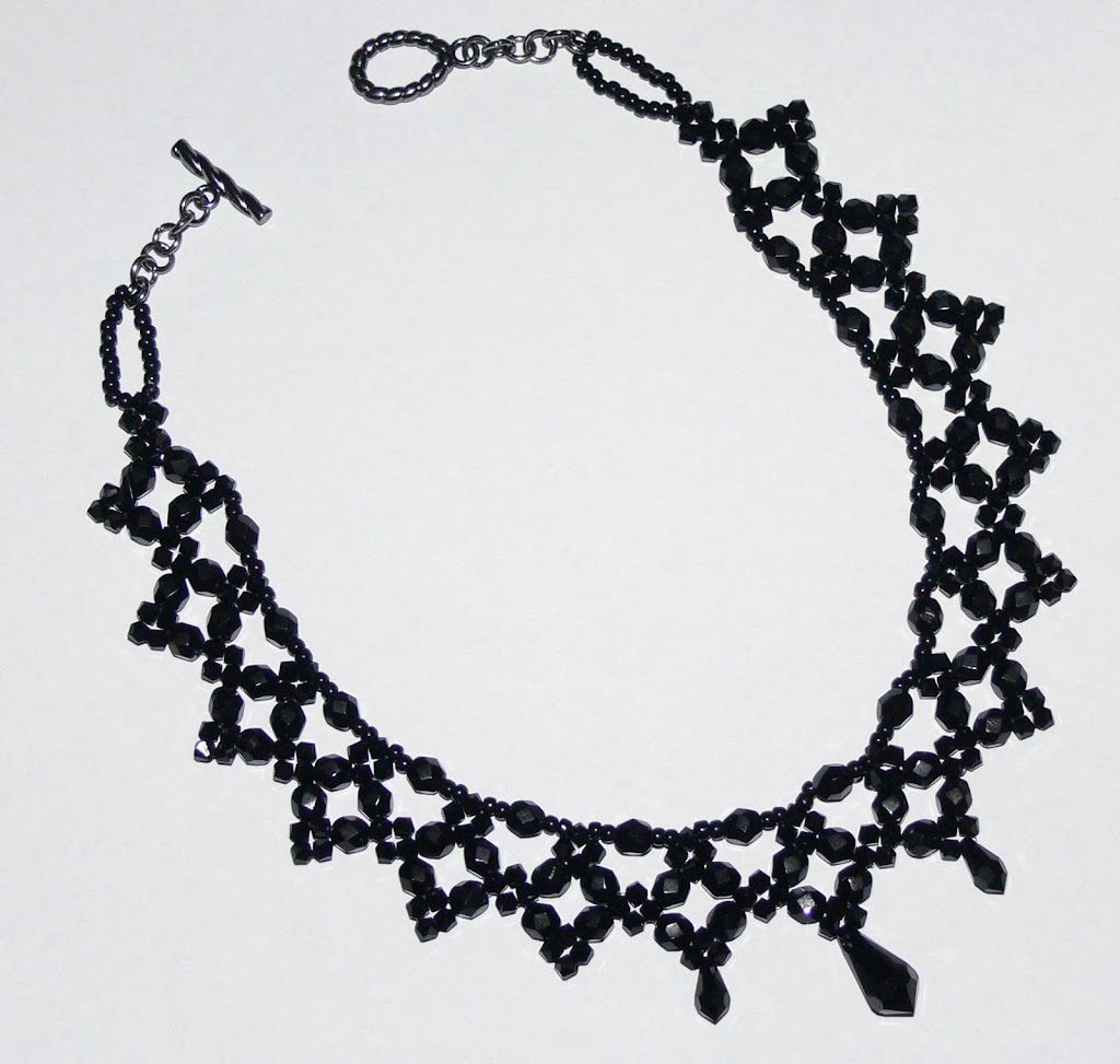 *Crystal Lace* DIY Necklace - Black Czech
