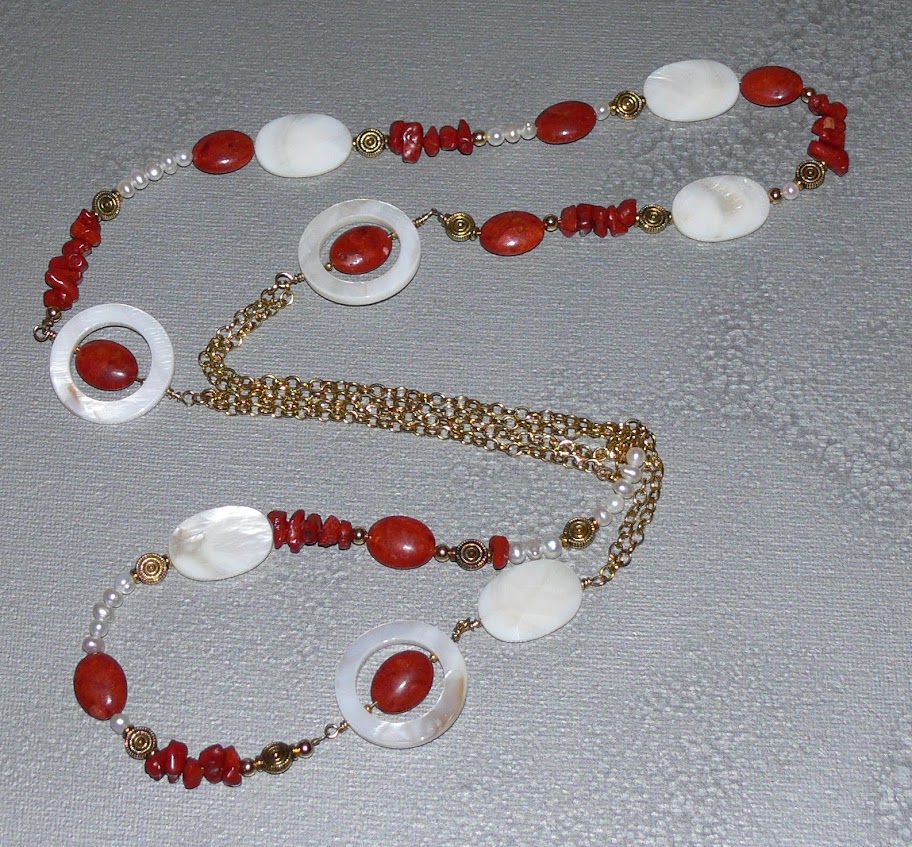 *Jekyll & Hyde* DIY Necklace - Cream/Coral
