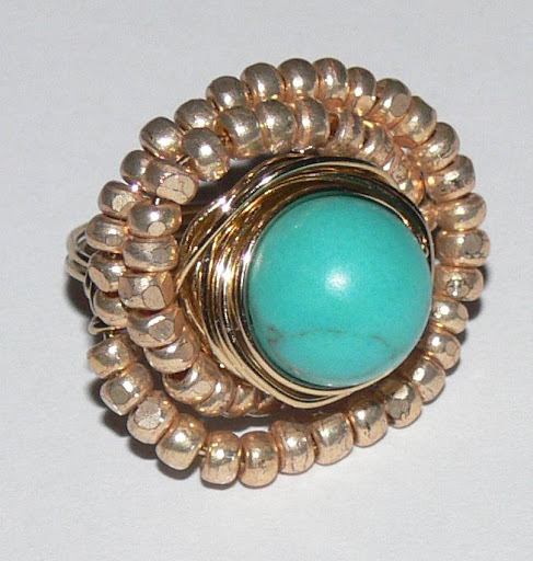 *Double Act* Ring Kit - Turquoise / Gold