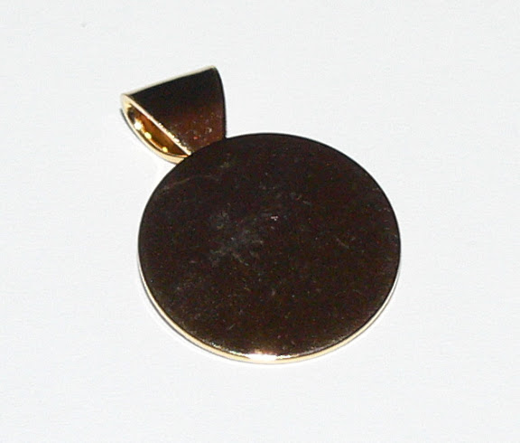 Gold Plate Glue-on Bail - Lge Round