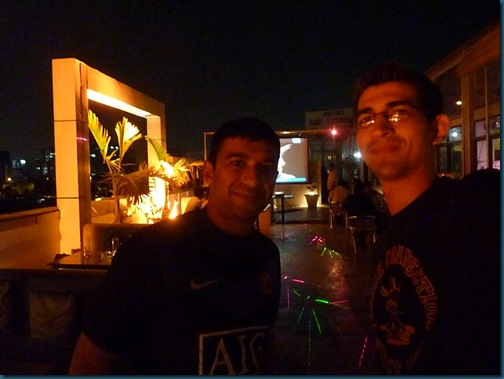 Jokes with Arfan on the rooftop at F9