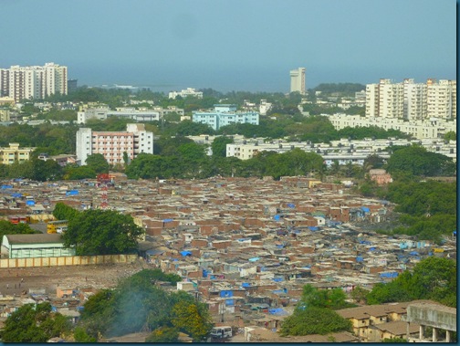 Poor man's Cuffe Parade. Ambedkar Nagar slum.