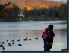 Me and Ishika near the Lake looking at the swans at sunset