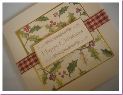 Holly with Ribbon Card Holly with Ribbon Card