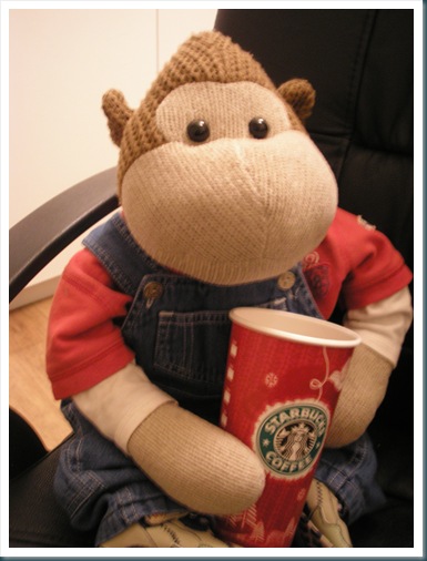 Monkey with Egg Nog latte