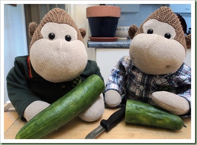 Cutting our cucumber