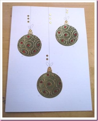 Christmas Baubles Card Christmas Baubles Card