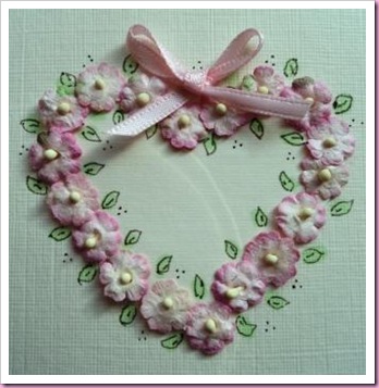 heart garland of Flowers heart garland of Flowers