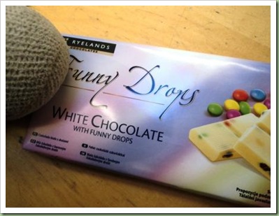 White Chocolate with Funny Drops