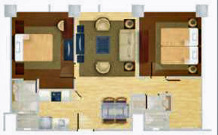 Grand Cenia 2 Bedroom Unit Floor Plan