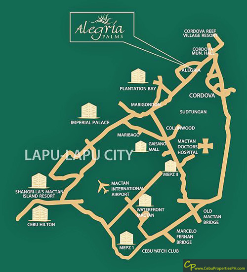 Alegria Palms House and Lot Vicinity Map