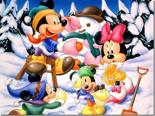 Mickey & Friends in snow Mickey & Friends in snow