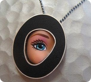 eye pendant on a necklace
