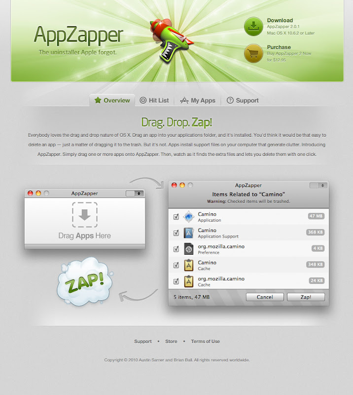 AppZapper homepage