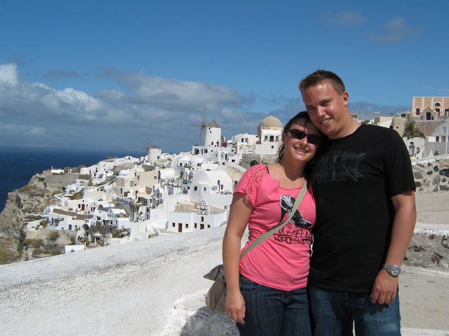 I and my boyfriend:) Nice view behind us!=)