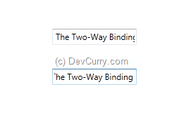 WPF two way binding