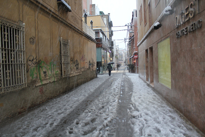 Neu al carrer de la Granota