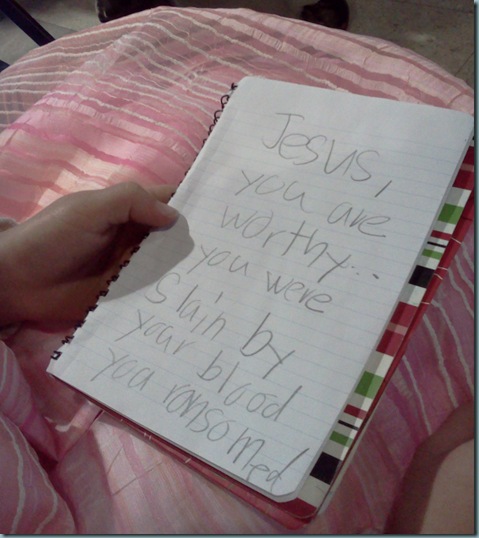 Child's writing