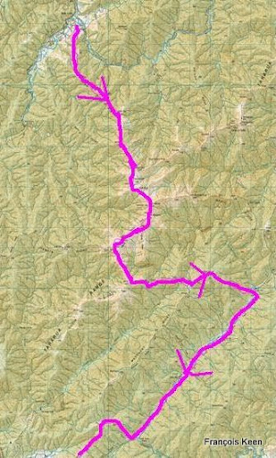 NZ - Southern crossing of the Tararuas Ranges - map overview