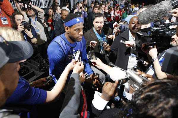 2010 NBA AllStar LeBron James Eastern Conference Practice