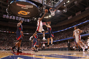 Amazing Encore LeBron and Co. Cruise By Hawks in the Series Opener lebron james nba 090505 cle vs atl 53 game 1 Amazing Encore LeBron and Co. Cruise By Hawks in the Series Opener