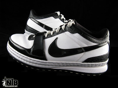 lebron6 low black white 11 web Nike Zoom LeBron VI Low White / Black Patent Leather Showcase