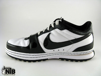lebron6 low black white 19 web Nike Zoom LeBron VI Low White / Black Patent Leather Showcase