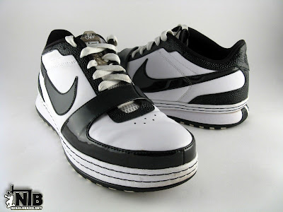 lebron6 low black white 20 web Nike Zoom LeBron VI Low White / Black Patent Leather Showcase