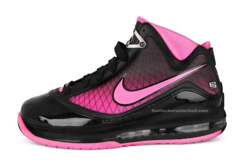 Nike Air Max LeBron VII GS Black Pink Fire Kids Only ...