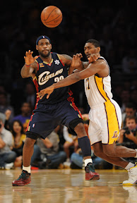 lebron james nba 091225 cle at lal 27 LeBron, Cavs Shine in Rout of Kobe, Lakers. LBJ Debuts the Xmas VII.